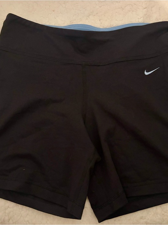 Nike Pants - Nike Women’s Black Bike Shorts with Light Blue Trim